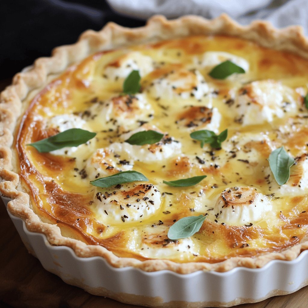 Quiche chèvre et miel
