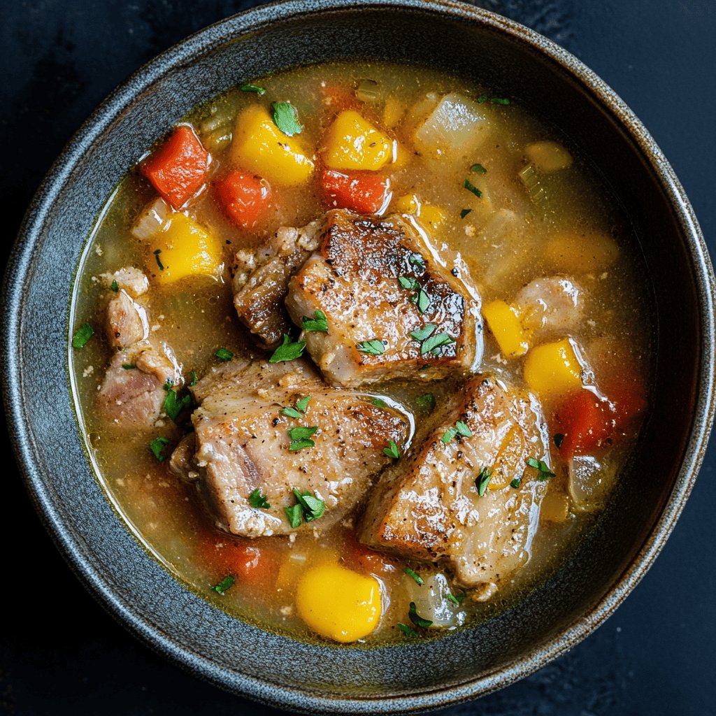 Hearty Pork Chop Soup