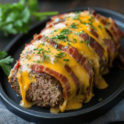 Cheesy Bacon Wrapped Meat Loaf