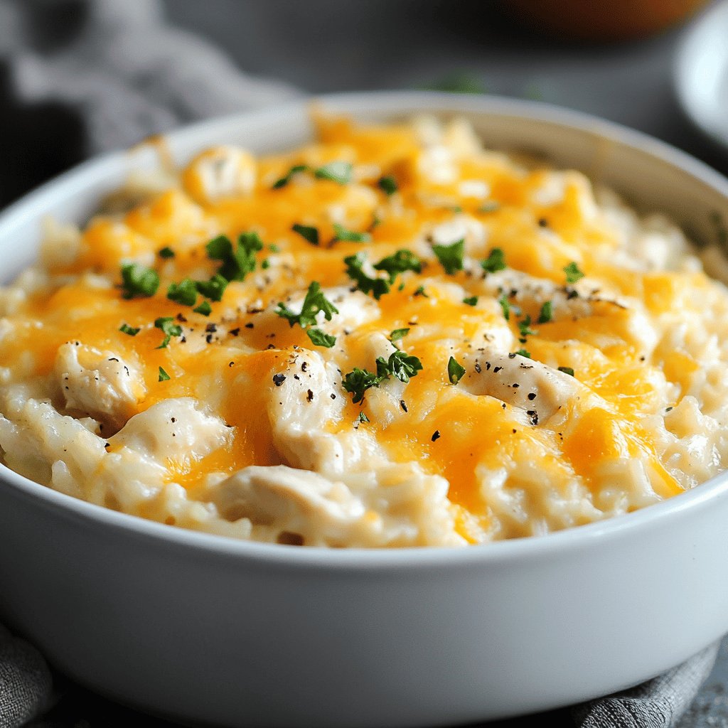 Cheesy Chicken and Rice Casserole