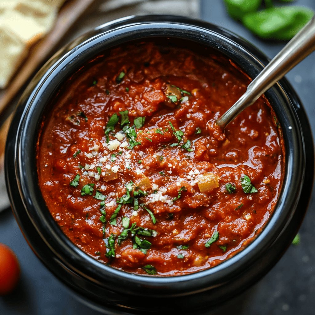 Hearty Slow Cooker Spaghetti Sauce