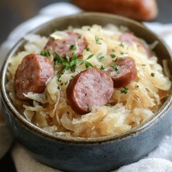 Slow Cooker Sauerkraut and Sausage