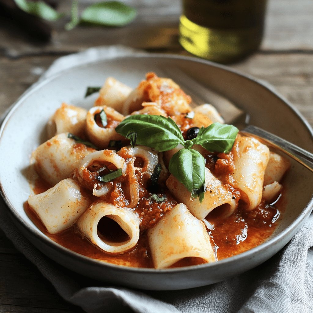 Paccheri al Sugo di Calamari