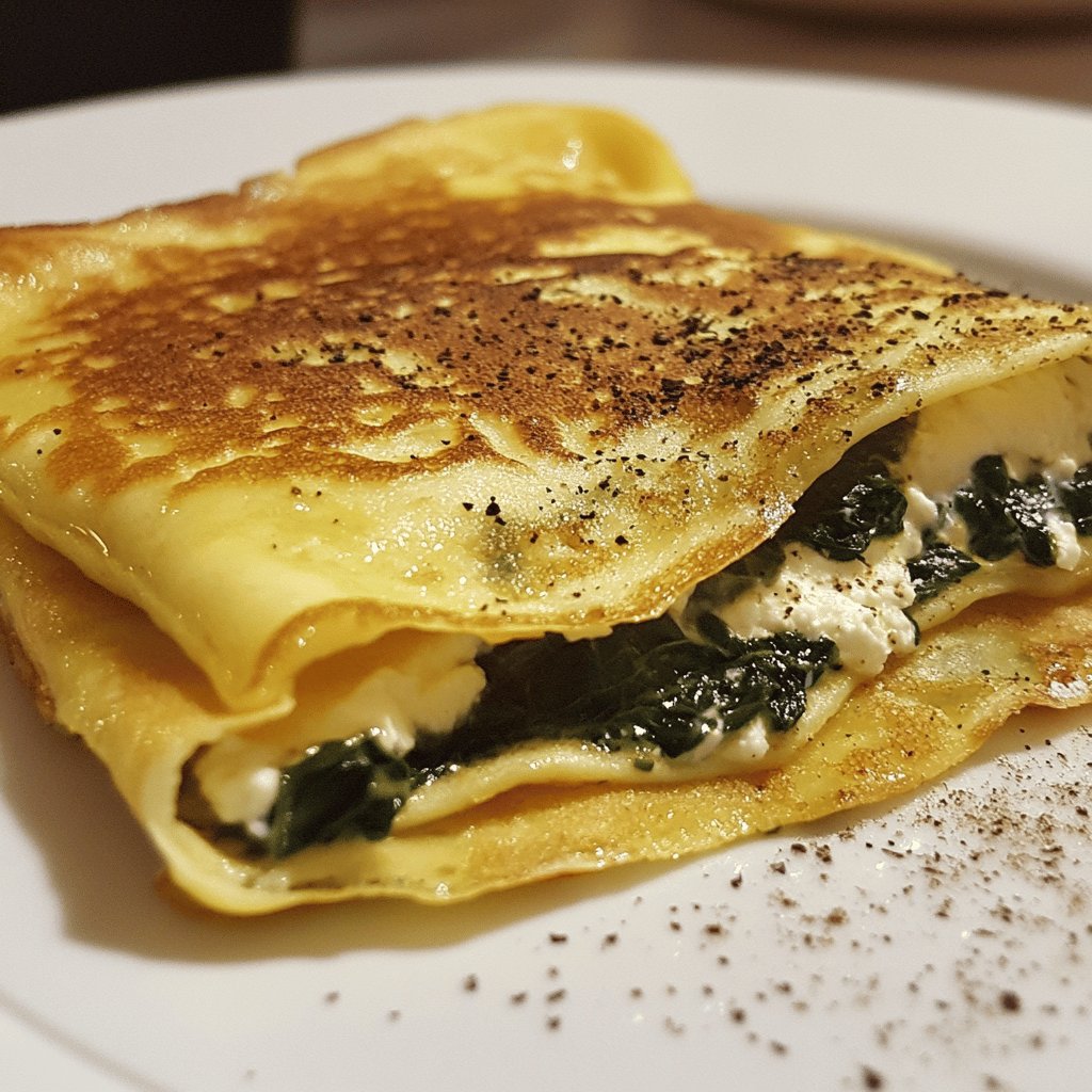 Crepe con Ricotta e Spinaci