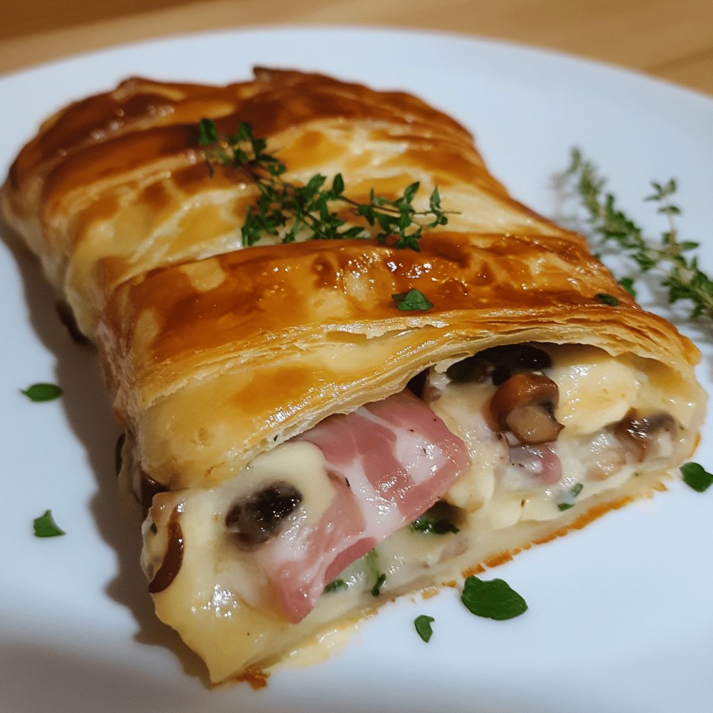 Strudel Salato Prosciutto e Funghi