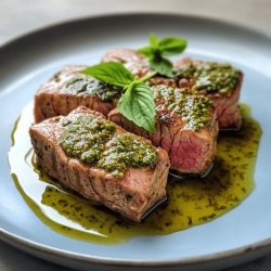 Tagliata di tonno con pesto di menta