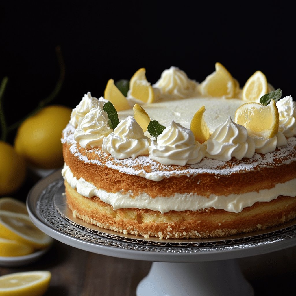 Torta con crema al limone