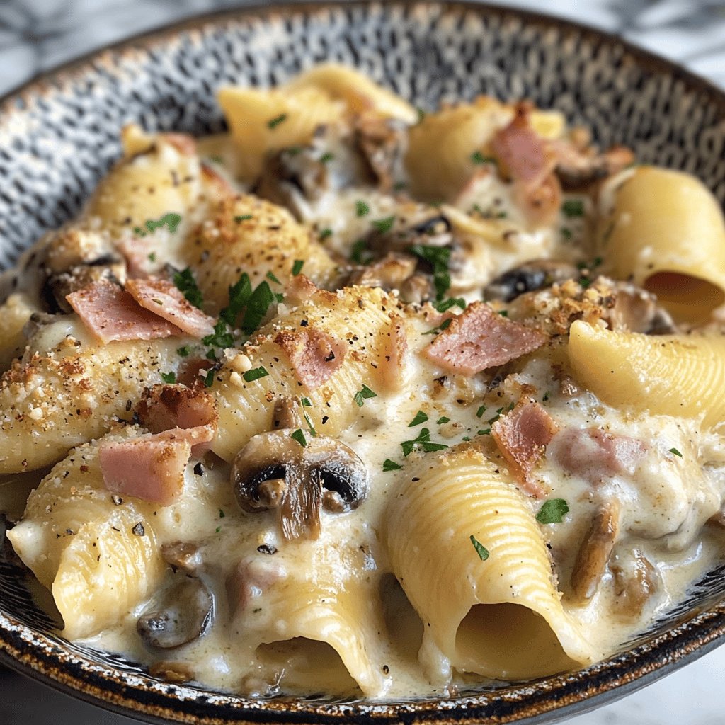 Conchiglioni Ripieni ai Funghi e Besciamella