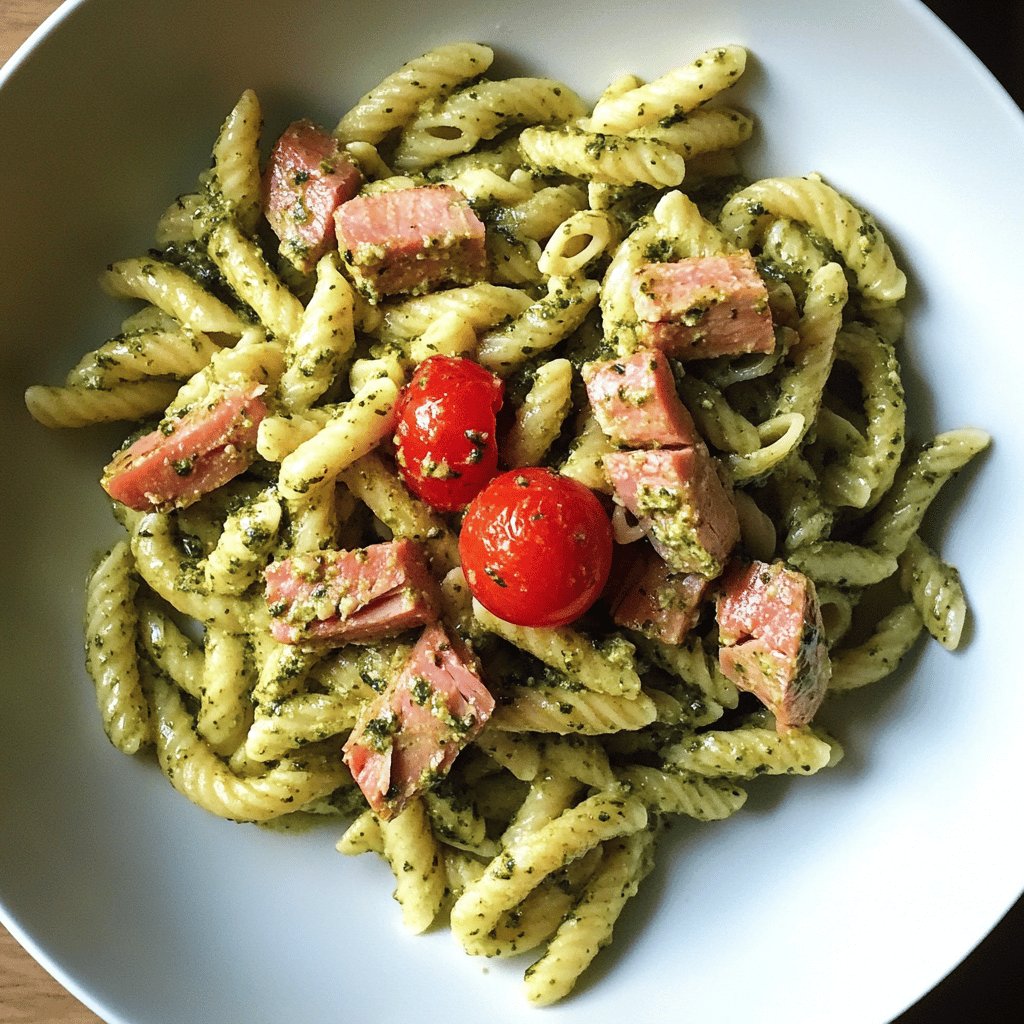 Pasta con Pesto e Tonno Fresco