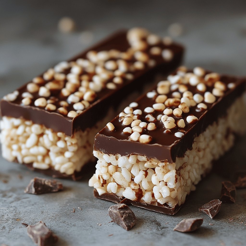 Barrette al riso soffiato e cioccolato