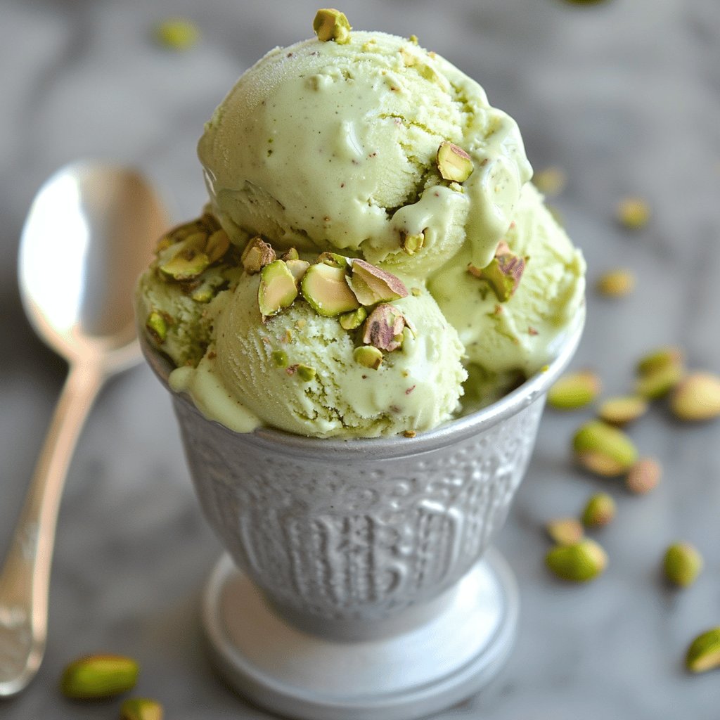 Gelato al Pistacchio Senza Gelatiera