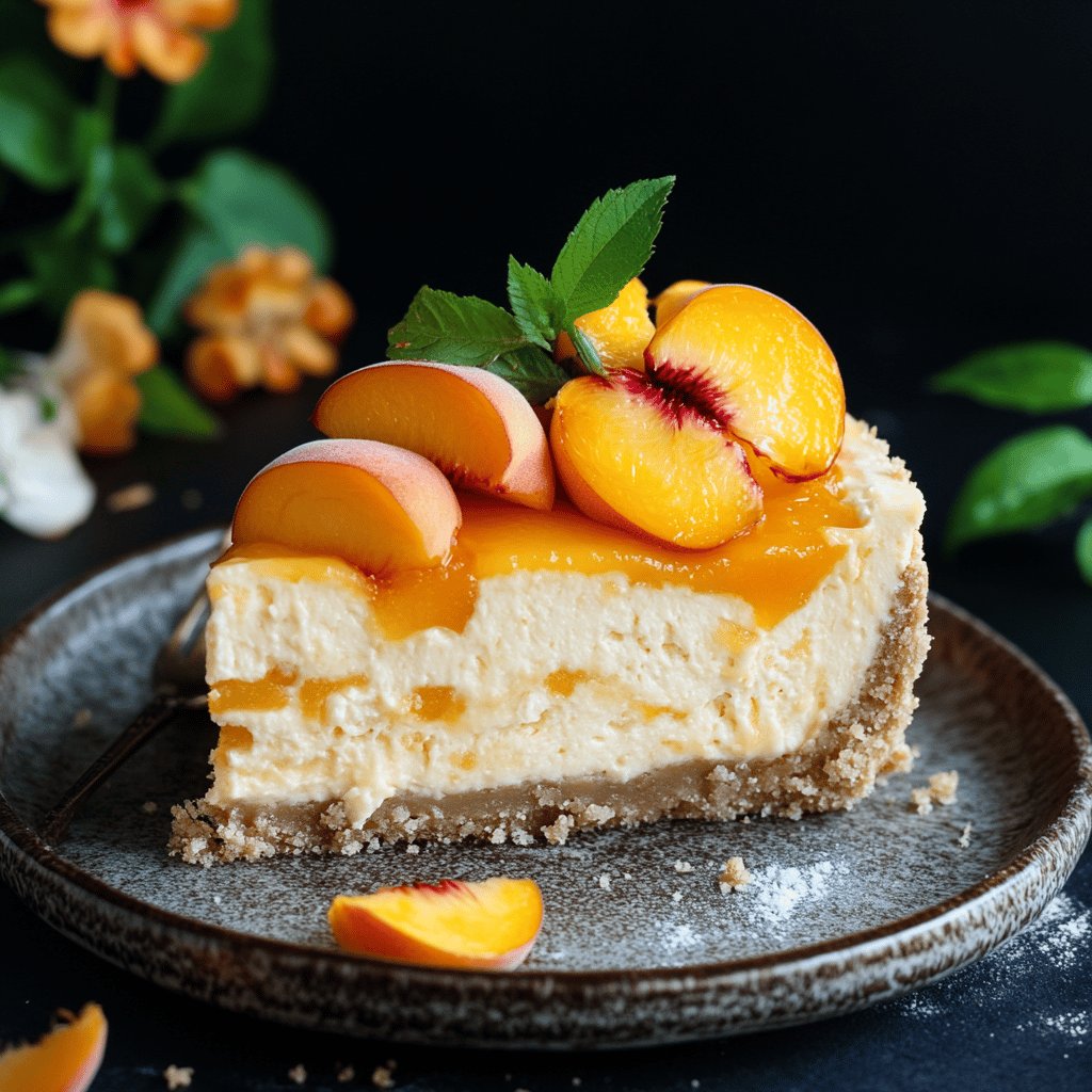 Cheesecake alle Pesche Senza Lattosio e Glutine