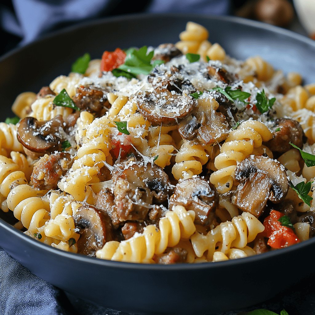 Pasta Funghi e Salsiccia