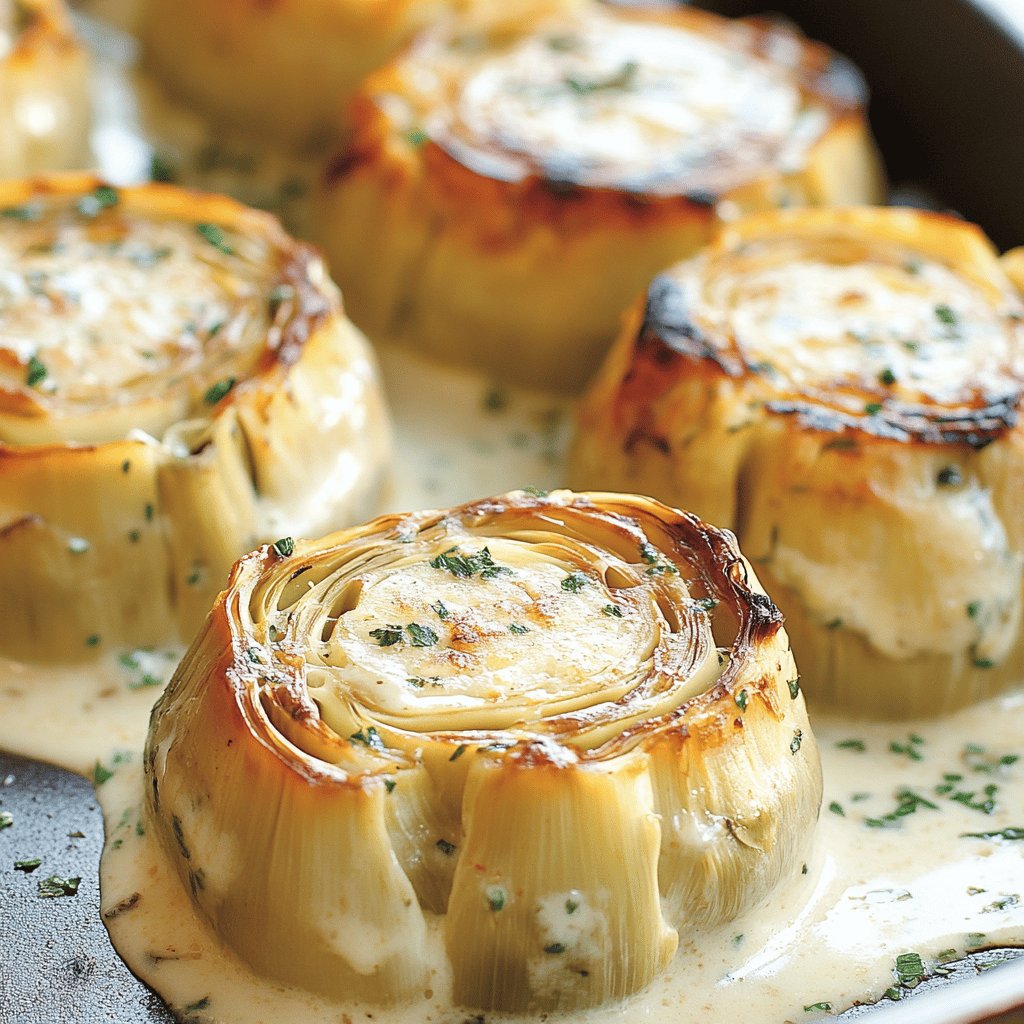 Sformatini di carciofi con salsa al Parmigiano