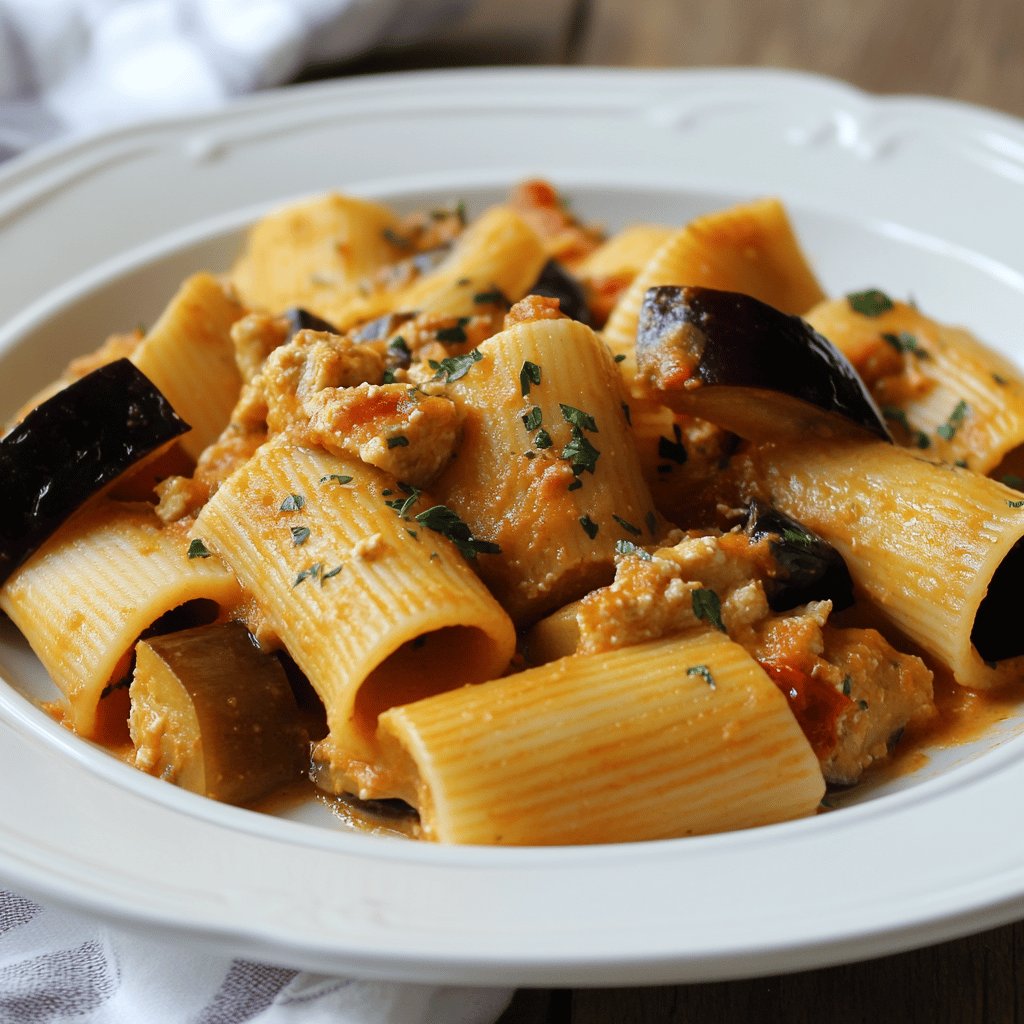 Paccheri melanzane e ricotta