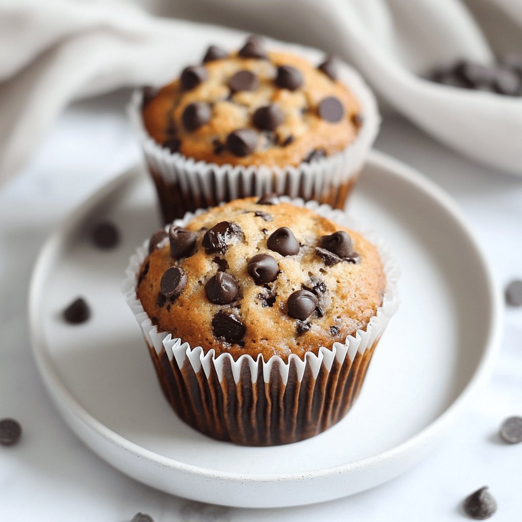 Muffin alla banana e cioccolato