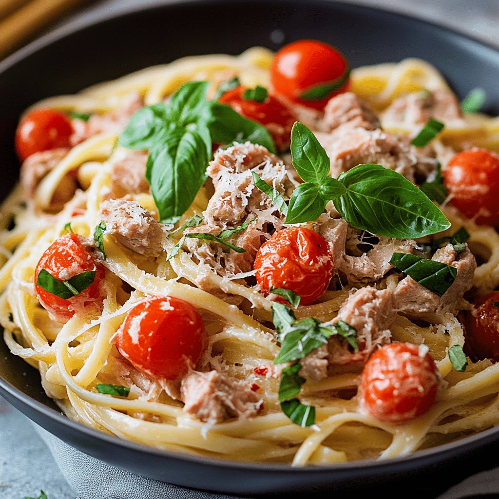 Linguine al Tonno e Pomodorini