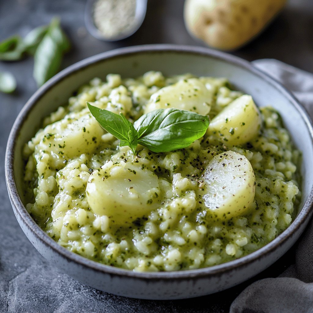 Risotto al Pesto e Patate