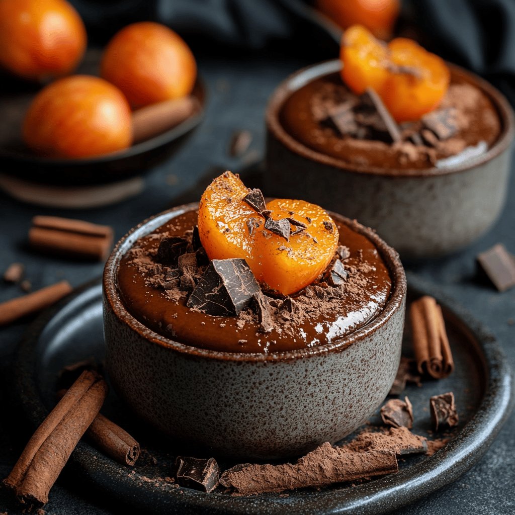 Budino di Cachi e Cacao