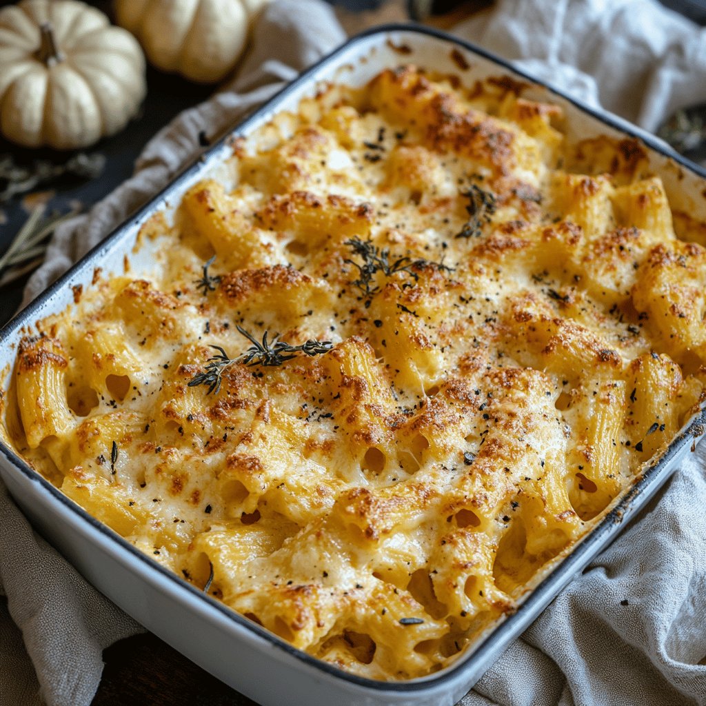 Pasta al forno con zucca e stracchino