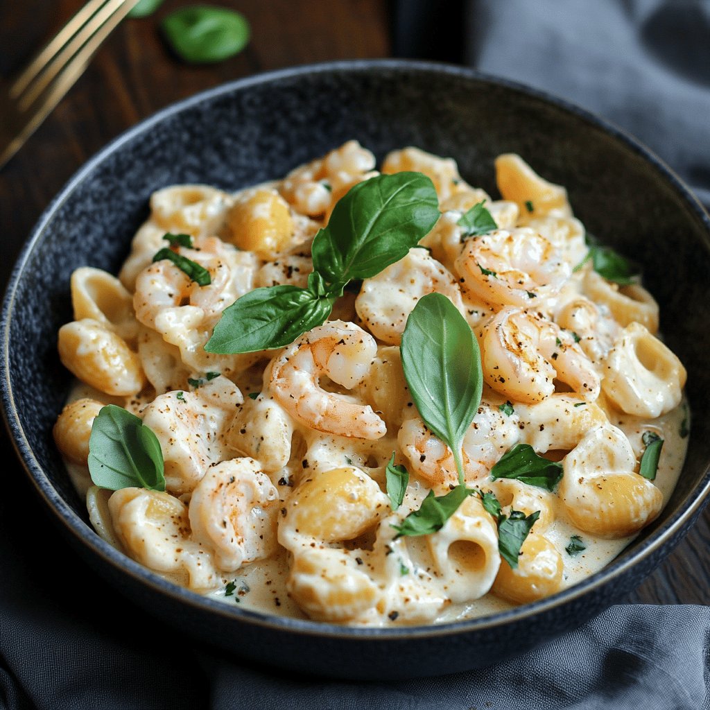 Pasta con Panna e Gamberi