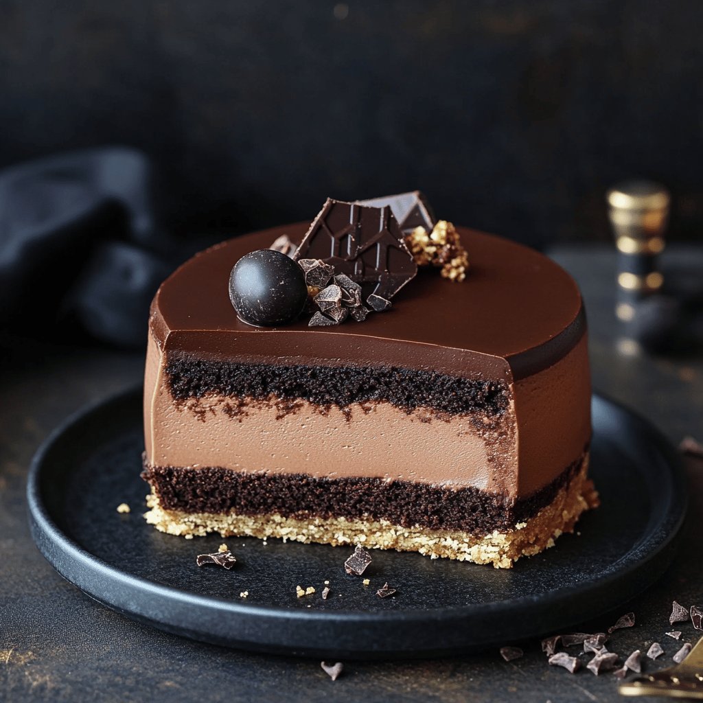 Torta Mousse al Cioccolato Fondente