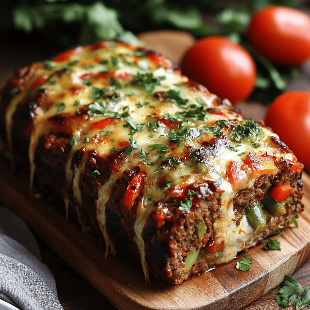Polpettone con verdure e formaggio