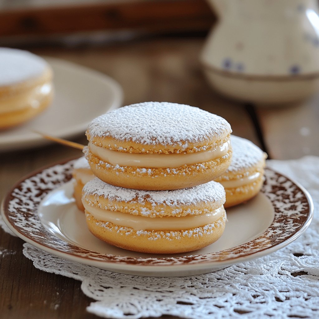 Alfajores de maicena con dulce de leche