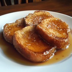 Torrijas de leche, azúcar y canela