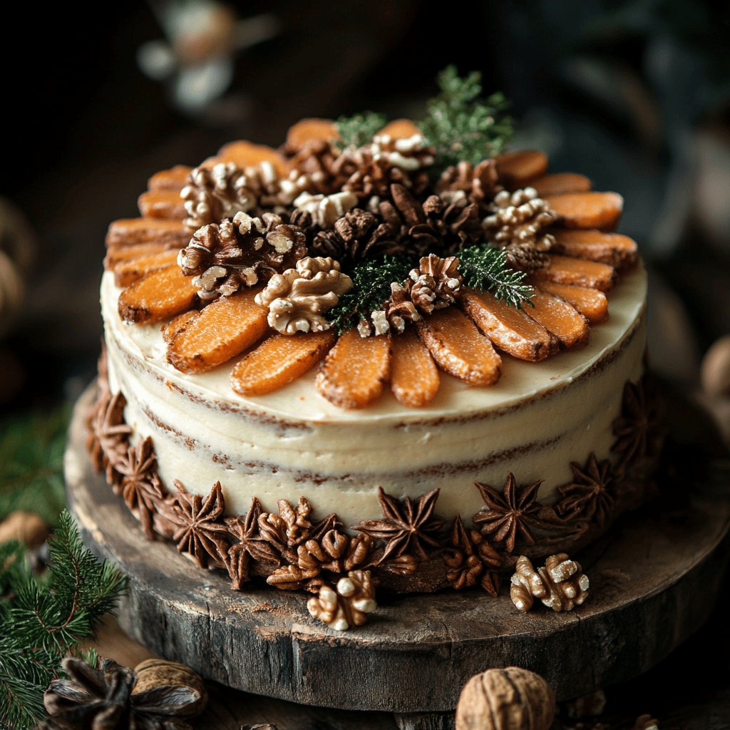 Receta de Torta de zanahoria con nueces y canela