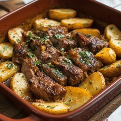 Carne al horno con papas