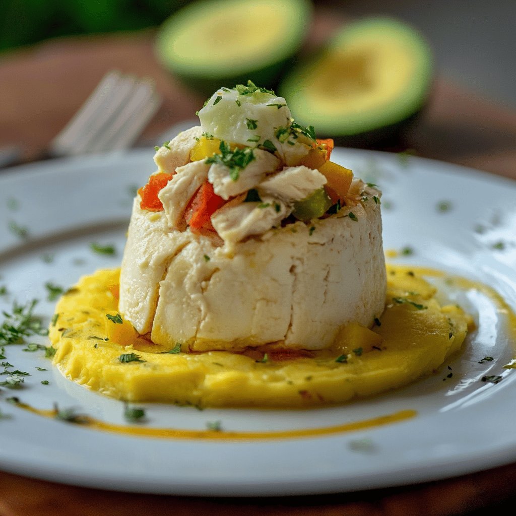 Causa rellena con pollo