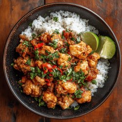 Coliflor saltada con pollo o carne