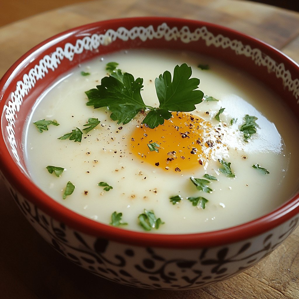 Receta de Sopa de sémola con huevo