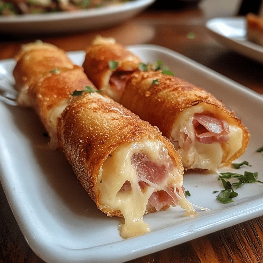 Rollitos de jamón y queso