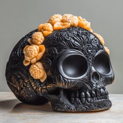 Pan de muerto negro