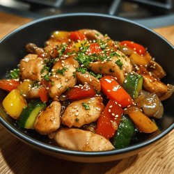 Pollo teriyaki con verduras