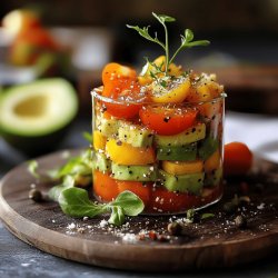 Receta de Tartar de tomate y aguacate