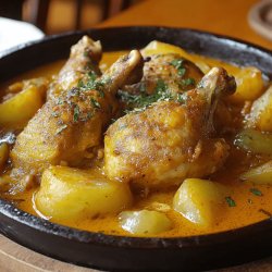 Contramuslos de pollo al horno con patatas