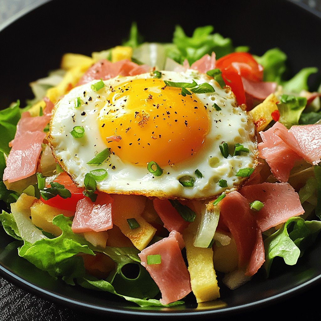 Ensalada de papa y huevo cocido