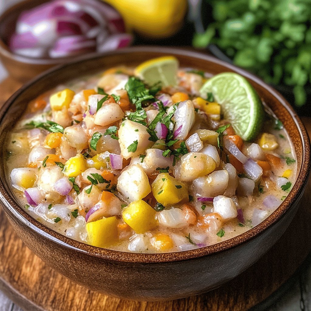 Ceviche mixto peruano - Receta FÁCIL