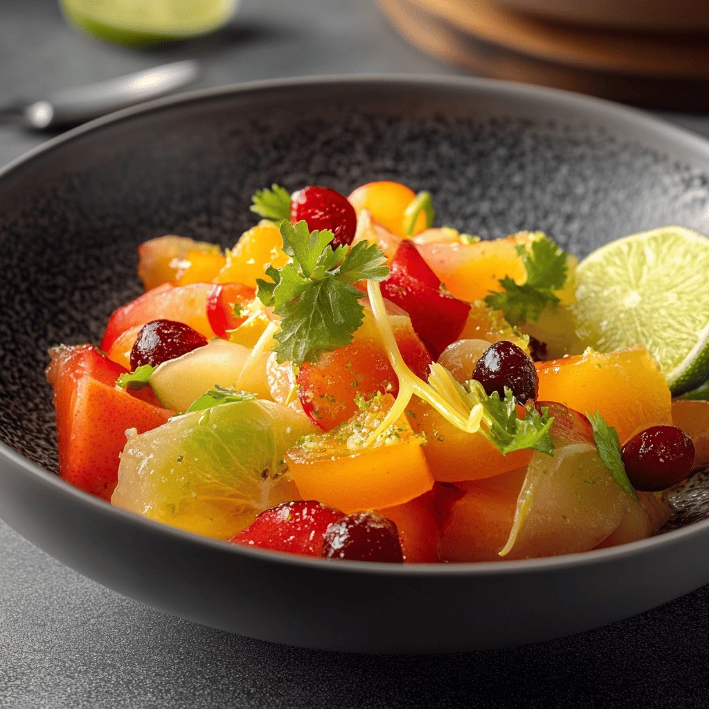 Ensalada de Frutas con Azúcar y Limón