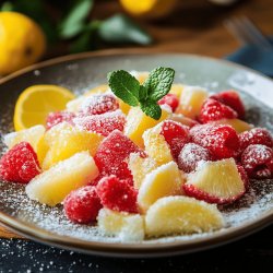 Ensalada de Frutas con Azúcar y Limón