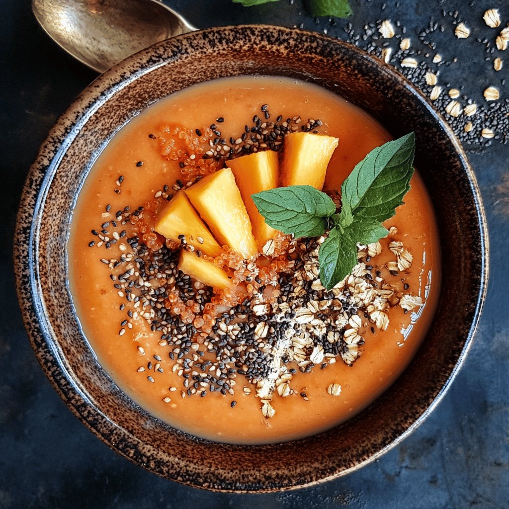 Licuado de papaya y avena