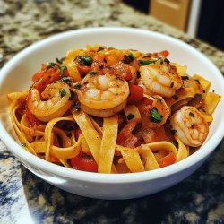 Fetuccini con Camarones