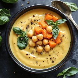 Crema de garbanzos con verduras