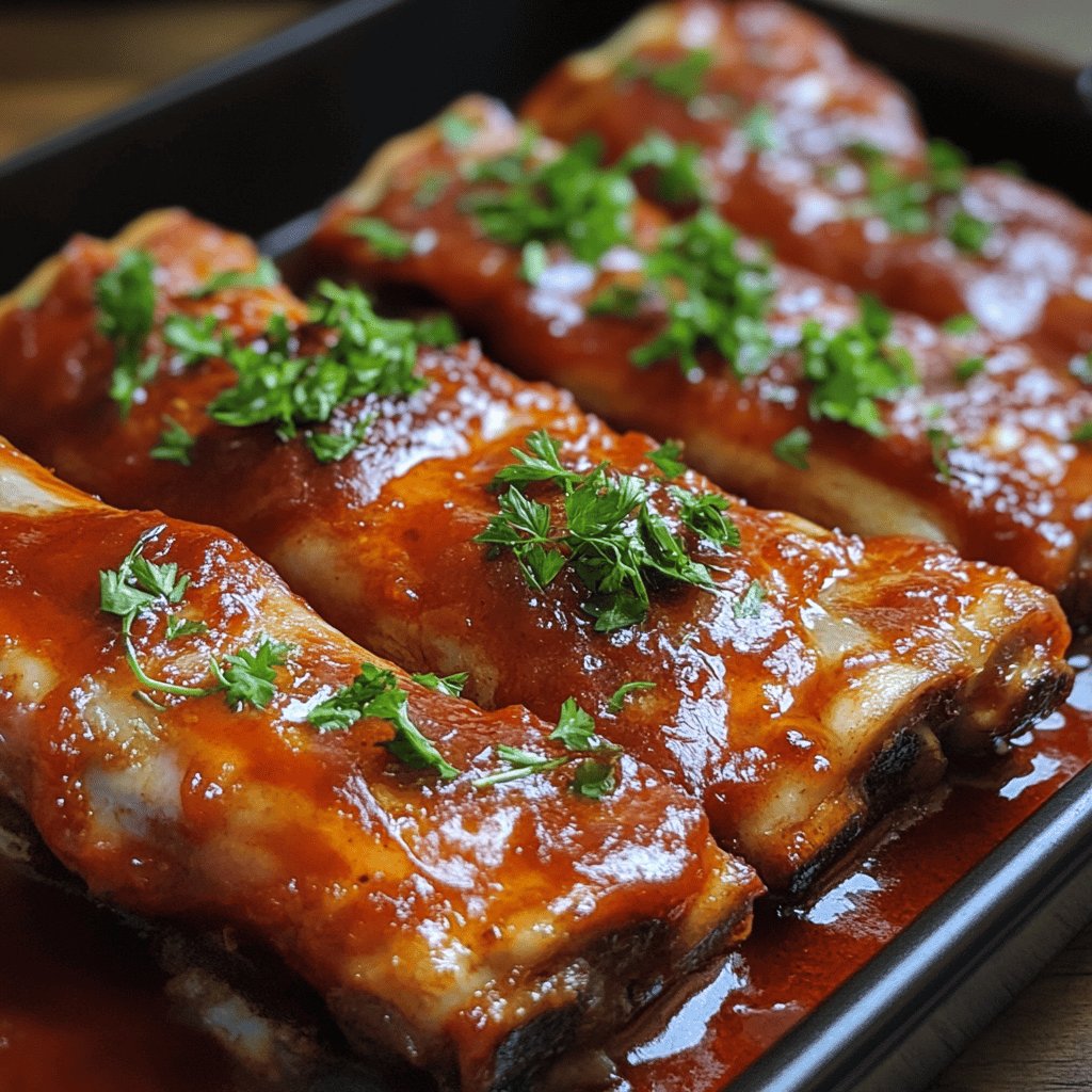 Costillas al horno jugosas