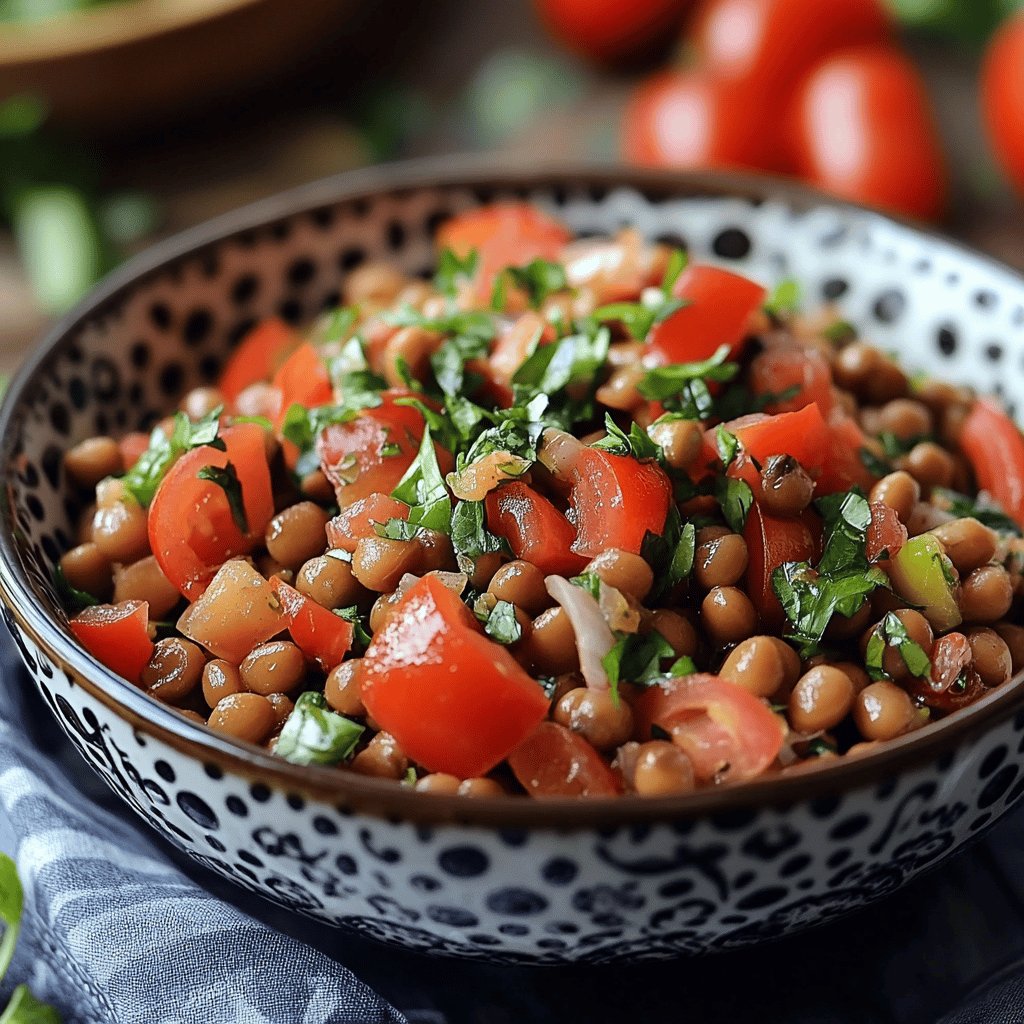 Ensalada de lentejas y atún