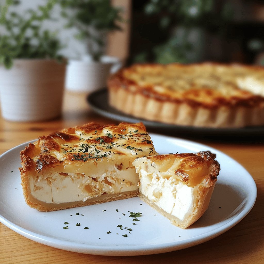 Receta de Tarta de pollo y queso