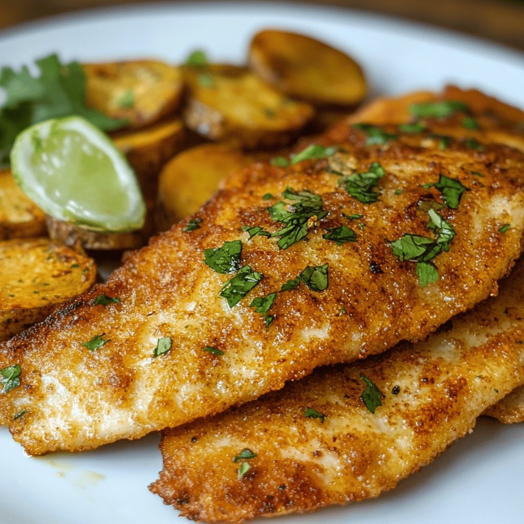 Tilapia frita con patacones